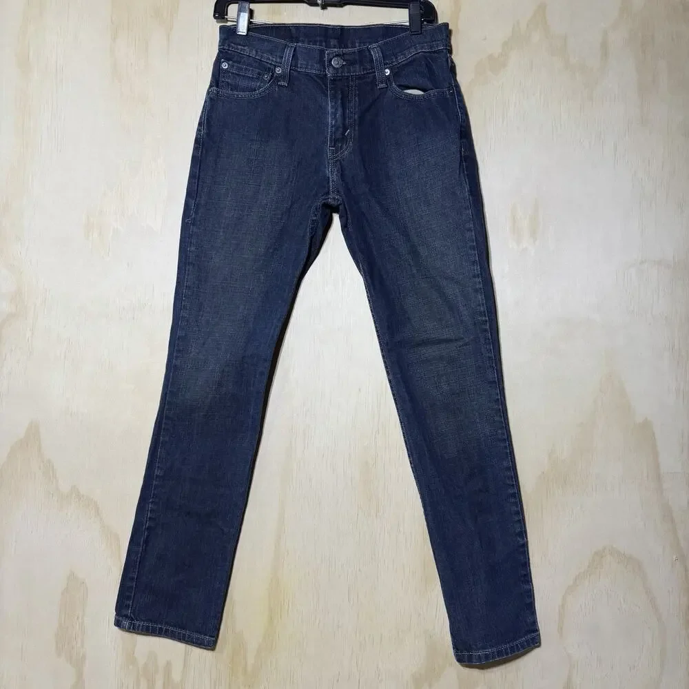 Levi’s 511 Slim Fit Jeans Mens 29x30 Dark Wash Stretch Denim Red Tab
